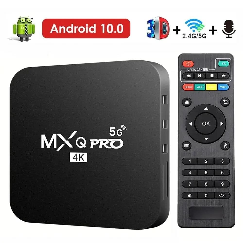 Naujas „Smart TV Box“ – PRO 4K HD „Android 10.0“ „Smart TV Box“ 2.4/5G Dviejų WIFI 3D vaizdo medijos leistuvas Namų kino televizoriaus priedėlis цена и информация | TV imtuvai (priedėliai) | pigu.lt