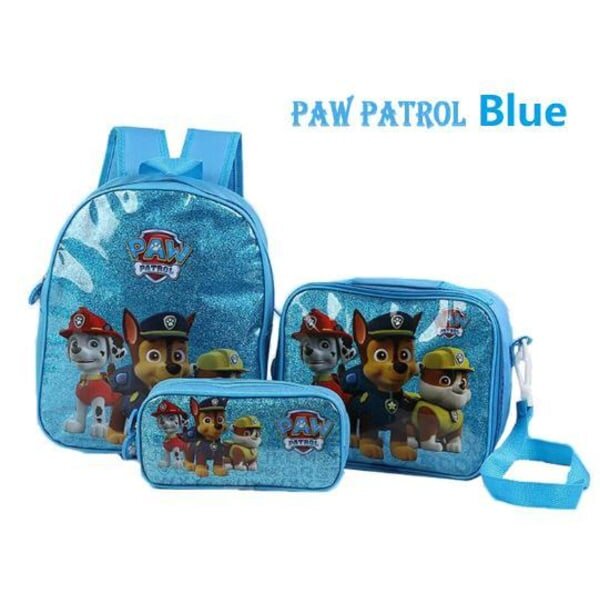 Paw Patrol Bl? Kuprinė Mokyklinis krepšys 3 pakuotės Geriausios vaikiškos kalėdinės dovanos Mėlyna zdq kaina ir informacija | Kalėdinės dekoracijos | pigu.lt