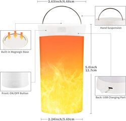 LED liepsnos lemputė, LED liepsnos lemputė su nuotolinio valdymo pulteliais, USB įkraunamas, blizgantys LED liepsnos efekto šviestuvai baldų dekoravimui, kambario dekoravimas, Kalėdos, Helovinas, vakarėlis kaina ir informacija | Vonios kambario aksesuarai | pigu.lt