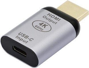 Адаптар USB C да HDMI, 4K@60Hz USB Type C Female to HDMI Male Converter, для дома і офіса, прылады Apple не падтрымліваюцца цена и информация | USB адаптеры для штатных магнитол | pigu.lt