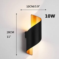 Modernus aliuminio sieninis šviestuvas 10 W LED sieniniai šviestuvai Creative Indoor Light astigmatizmo sieninis šviestuvas Minimalistinis sieninis žibintas miegamojo viešbučiui (šilta šviesa 3000K) kaina ir informacija | Sieniniai šviestuvai | pigu.lt