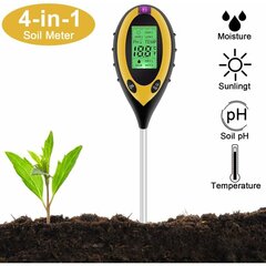 viename dirvožemio drėgmės testeris, skaitmeninis dirvožemio tyrimo rinkinys, pH, temperatūra, saulės šviesa, drėgmė, rūgštingumas su apšviestu LCD ekranu sodui, vejai, ūkininkavimui, kambariniams augalams (1 pakuotė) kaina ir informacija | Kiti priedai baldams | pigu.lt