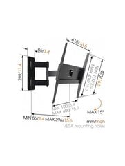 Настенный кронштейн MA3040-A1, 32-55, 25 кг цена и информация | Кронштейны и крепления для телевизоров | pigu.lt