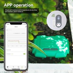 RAINPOINT WiFi dirvožemio drėgmės jutiklis, skirtas 2,4 GHz WiFi laistymo kompiuteriui, augalų jutiklio priedai augalų jutikliai, programų valdymas kaina ir informacija | Davikliai, jutikliai | pigu.lt