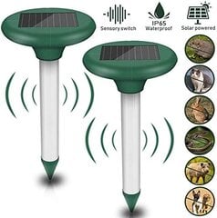【2 vnt.】 Saulės kurmių repelentas, ultragarsinis saulės kurmių atbaidiklis цена и информация | Комплектующие для солнечных электростанций | pigu.lt