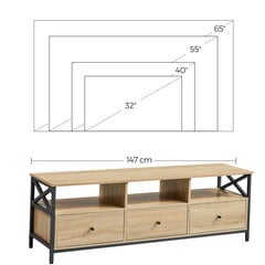 TV spintelė,ruda kaina ir informacija | TV staliukai | pigu.lt