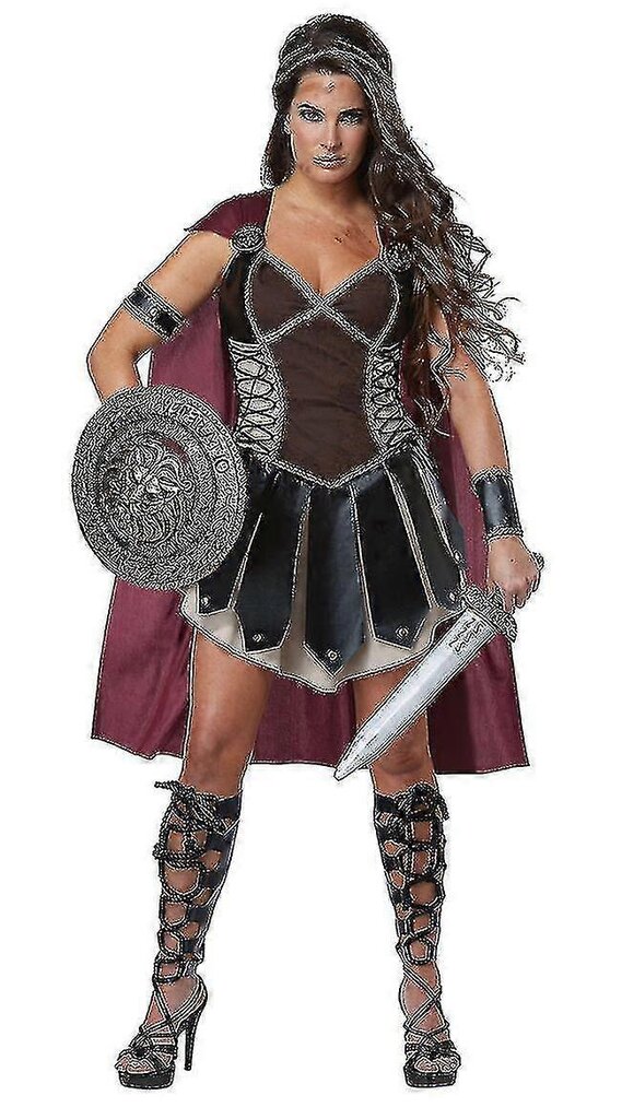 Helovino Xena Gladiator Cosplay Kostiumas Moteriška Spartan 300 Warrior Aprangos Suknelė Roma цена и информация | Karnavaliniai kostiumai | pigu.lt