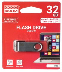 Goodram UTS3 32GB 3.0, Raudonas kaina ir informacija | USB laikmenos | pigu.lt