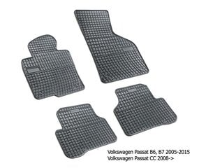 Резиновые коврики Volkswagen Passat B6, B7 2005-2010, 2010-> /4pc, 0392 цена и информация | Модельные резиновые коврики | pigu.lt