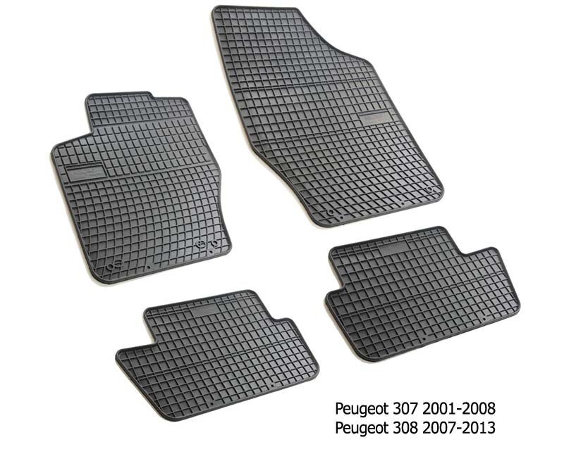 Guminiai kilimėliai PEUGEOT 307/ 308 2001-2008, 2007-2013 kaina ir informacija | Modeliniai guminiai kilimėliai | pigu.lt