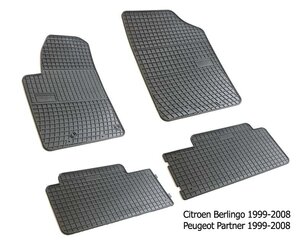 Guminiai kilimėliai CITROEN BERLINGO I/Peugeot Partner 1999-2010 цена и информация | Модельные резиновые коврики | pigu.lt