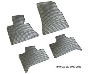 Guminiai kilimėliai BMW E53 X5 1999-2006 /4pc, 0664 kaina ir informacija | Modeliniai guminiai kilimėliai | pigu.lt