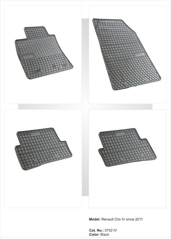 Guminiai kilimėliai RENAULT CLIO III 2005-2012 kaina ir informacija | Modeliniai guminiai kilimėliai | pigu.lt