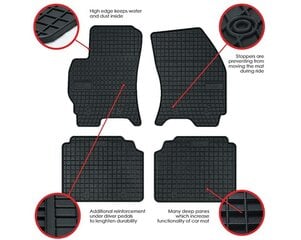 Guminiai kilimėliai CITROEN C1 2005-2014 kaina ir informacija | Modeliniai guminiai kilimėliai | pigu.lt