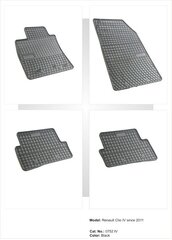 Guminiai kilimėliai Renault Clio IV 2012-&gt; /4pc, 0752IV kaina ir informacija | Modeliniai guminiai kilimėliai | pigu.lt