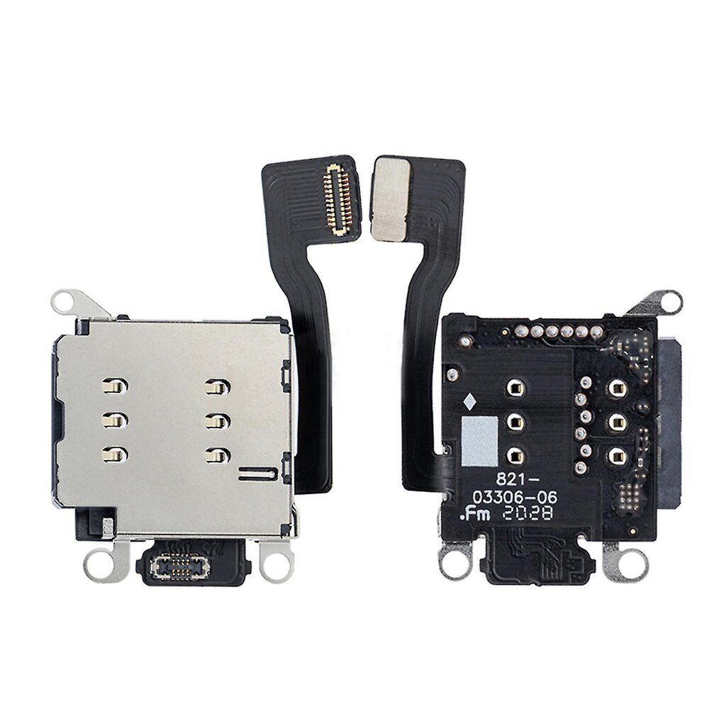 Dviejų SIM kortelių skaitytuvo Flex Cable SIM kortelės dėklas, skirtas iPhone 13/13 Pro/13 Pro Max spalva: Sidabrinė цена и информация | Priedai telefonams | pigu.lt