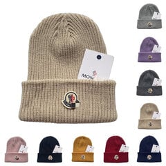 Unisex megztas beanie moterims ir vyrams, šilta žieminė beanie balta raudona kaina ir informacija | Kepurės moterims | pigu.lt