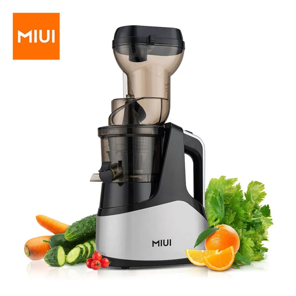 MIUI Slow Juicer 7LV Prime – Šaltas spaudimas, lengvas valymas, didelio skersmens sulčiaspaudė šviežiems vaisių ir daržovių sulčių - Balta, 220-240V kaina ir informacija | Sulčiaspaudės | pigu.lt