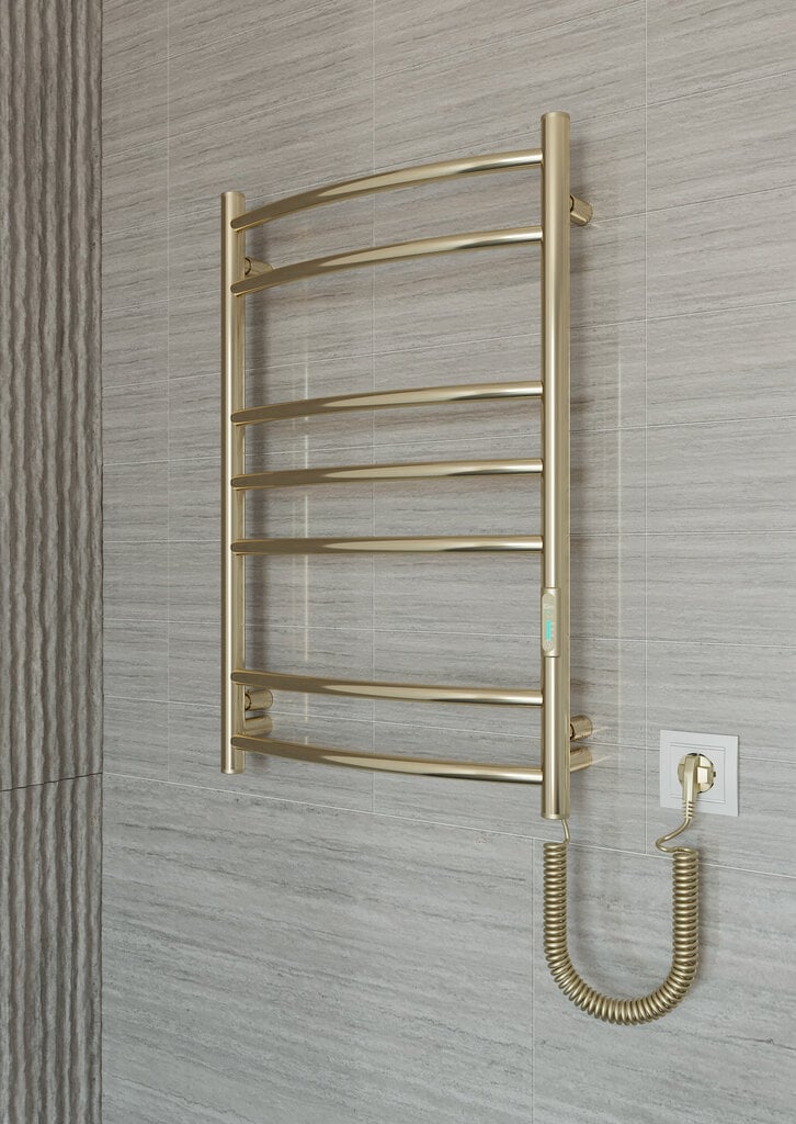 Elektrinis rankšluosčių džiovintuvas Ladder 7 Gold 480x720 mm kaina ir informacija | Gyvatukai, vonios radiatoriai | pigu.lt