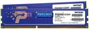 Patriot DDR3 8 ГБ (комплект 2x4 ГБ) 1333 МГц) CL9 Retail (PSD38G1333KH) цена и информация | Оперативная память (RAM) | pigu.lt