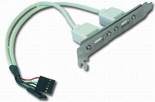 Gembird Case Bracket 2XUSB (CC-USB-RECEPTACLE) kaina ir informacija | Korpusų priedai | pigu.lt