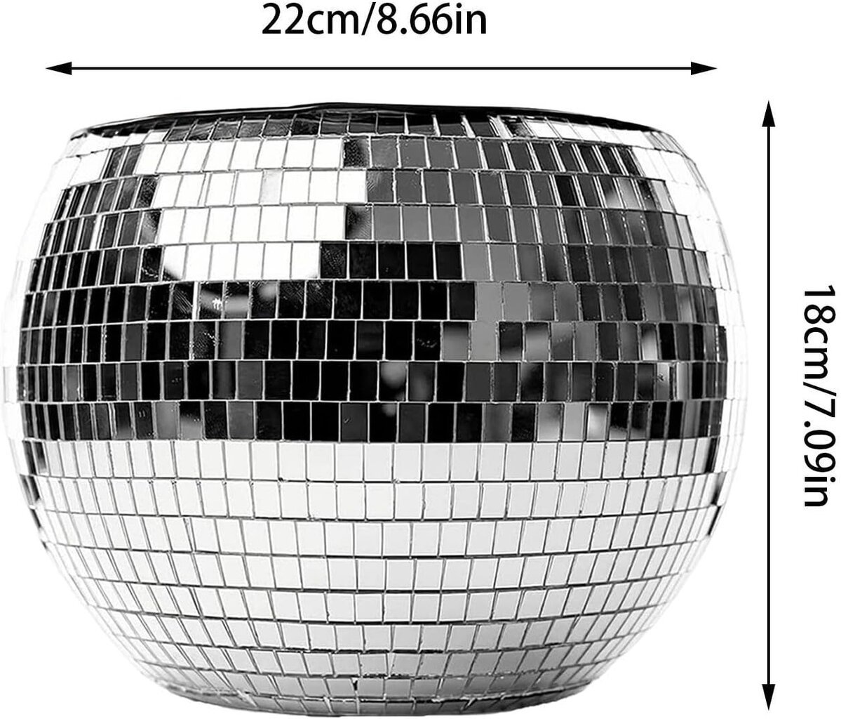 Disco ledo kibiras, plaunamas retro gėrimų kibiras, dvisluoksnis izoliuotas ledo kibiras, tinkamas namų kokteilių vakarėliui, sidabrinis kaina ir informacija | Maisto saugojimo  indai | pigu.lt