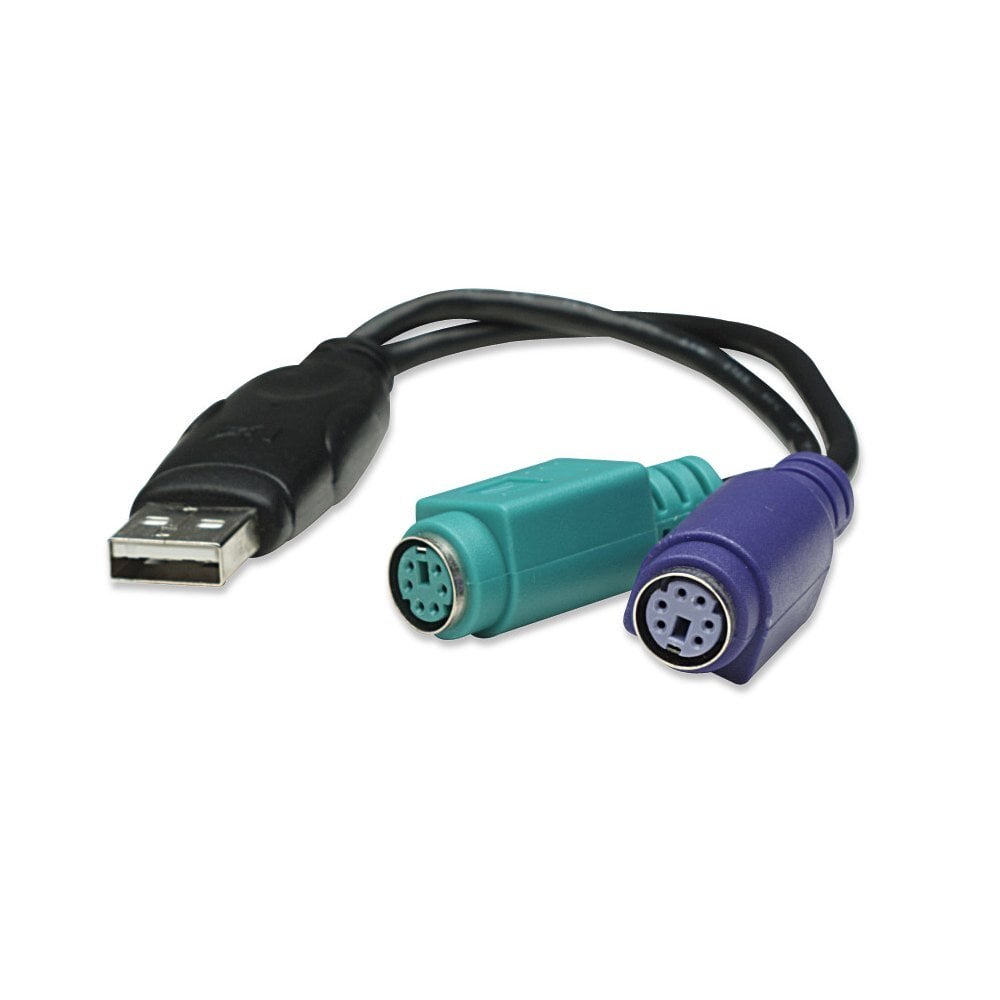 Manhattan, USB/PS2, 19.5 cm цена и информация | Kabeliai ir laidai | pigu.lt