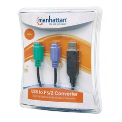 Manhattan, USB/PS2, 19.5 см цена и информация | Кабели и провода | pigu.lt