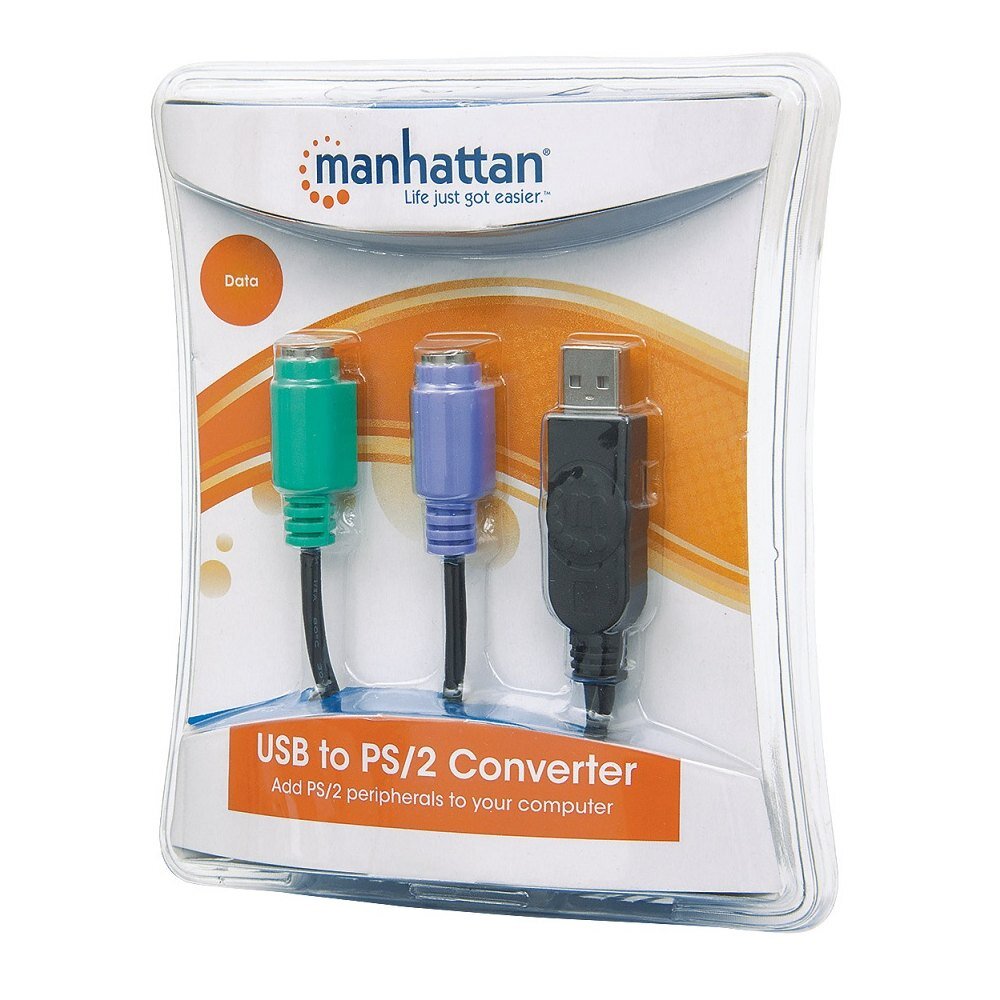 Manhattan, USB/PS2, 19.5 cm цена и информация | Kabeliai ir laidai | pigu.lt