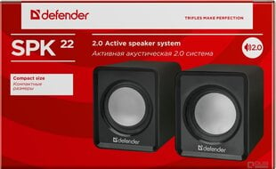 Defender SPK 22 2.0, черный цена и информация | Аудиоколонки | pigu.lt