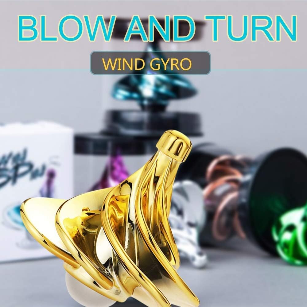 Spinning Top, Wind Gyro, BlowGyro, Wind Blow Turn Giro Desktop kaina ir informacija | Aitvarai ir jų priedai | pigu.lt