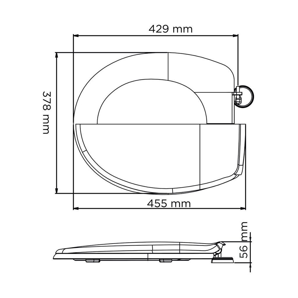 WC plastikinis dangtis Nova SC104 kaina ir informacija | Priedai unitazams, bidė | pigu.lt