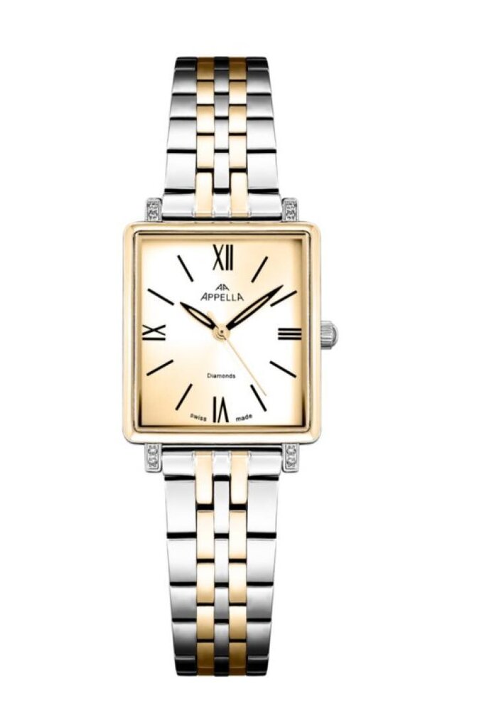 Moteriškas Classic Analog Swiss Kvarcinis Watch APPELLA Gold color Dial L50023.2161DQ L50023.2161DQ kaina ir informacija | Moteriški laikrodžiai | pigu.lt