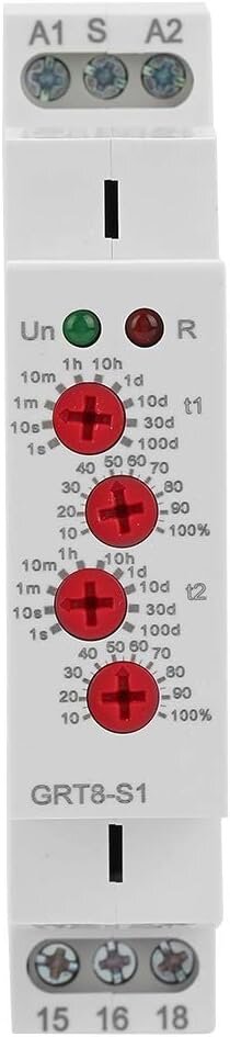 Mini relė asimetrinis ciklo laikmatis ĮJ./IŠJ. Pakartotinio ciklo laikas Relė AC 230V GRT8 S1 kaina ir informacija | Laikmačiai, termostatai | pigu.lt