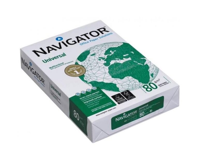 Biuro kopijavimo popierius NAVIGATOR, A4, 80gsm, 500 lapų цена и информация | Sąsiuviniai ir popieriaus prekės | pigu.lt