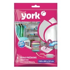 Вакуумный мешок для одежды YORK, 100 x 80 x 32 cм цена и информация | Вешалки и мешки для одежды | pigu.lt