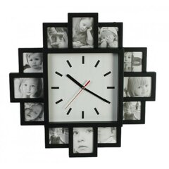 Laikrodis - dvylikos nuotraukų rėmelis kaina ir informacija | Originalūs laikrodžiai | pigu.lt