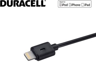 Duracell Mfi Сертифицированный USB на Lightning 8pin Кабель данных & Заряда 1m (MD818) цена и информация | Кабели для телефонов | pigu.lt