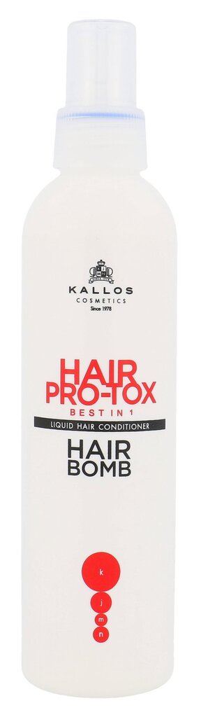 Atstatomasis purškiamas kondicionierius plaukams Kallos Hair Pro-Tox Hair Bomb, 200 ml kaina ir informacija | Balzamai, kondicionieriai | pigu.lt