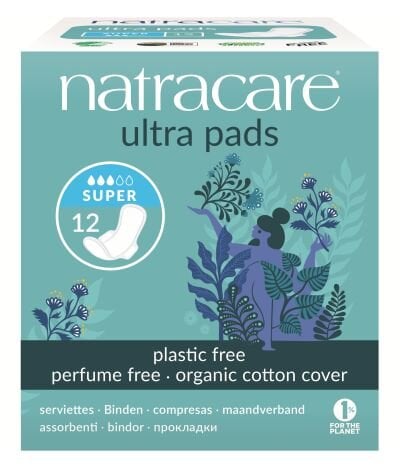 Higieniniai paketai su sparneliais Natracare Ultra Super 12 vnt. цена и информация | Tamponai, higieniniai paketai, įklotai | pigu.lt