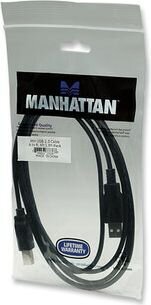Manhattan 333382, USB 2.0 AM-BM, 3m kaina ir informacija | Kabeliai ir laidai | pigu.lt
