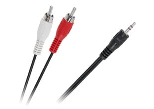 кабель с разъемом, 3,5-2 x rca, 1,5 м цена и информация | Кабели и провода | pigu.lt