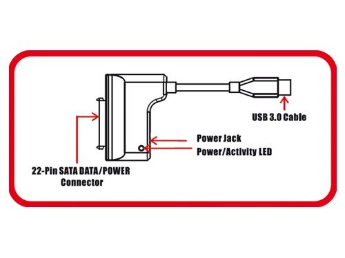 Adapteris I-Tec Sata į USB 3.0, su maitinimo šaltiniu цена и информация | Adapteriai, USB šakotuvai | pigu.lt