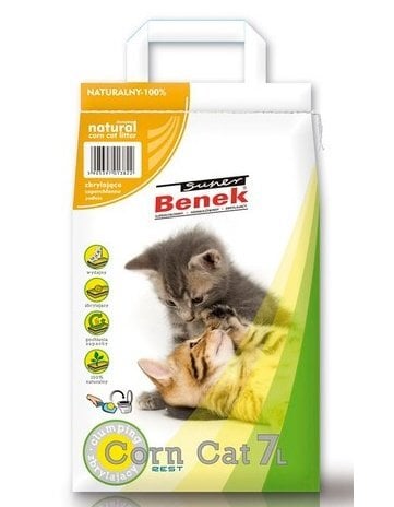Super Benek kraikas Corn Cat, 7 L цена и информация | Kraikas katėms | pigu.lt