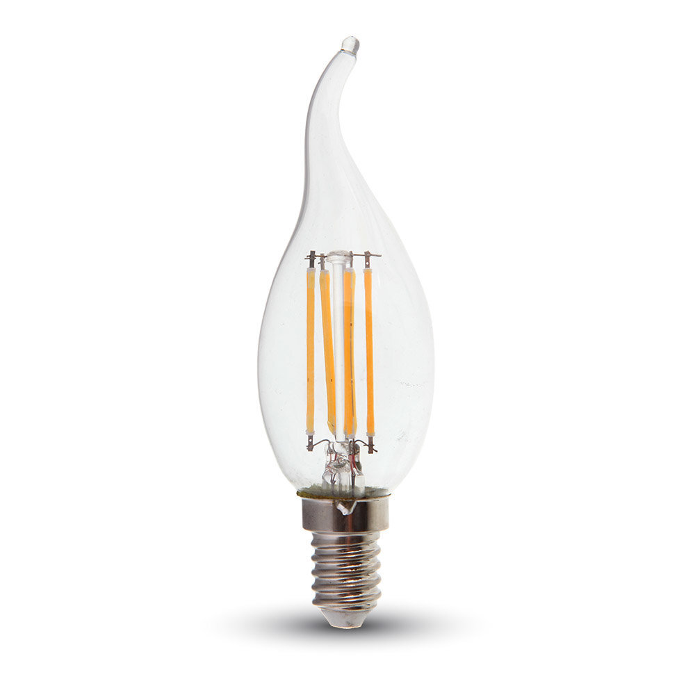 4W LED lemputė COG V-TAC E14, Žvakės formos, (3000K) šiltai balta, dimeriuojama kaina ir informacija | Elektros lemputės | pigu.lt