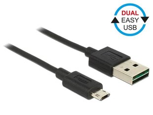 Delock - Кабель Микро USB AM-BM DUAL EASY-USB 1 м цена и информация | Кабели и провода | pigu.lt