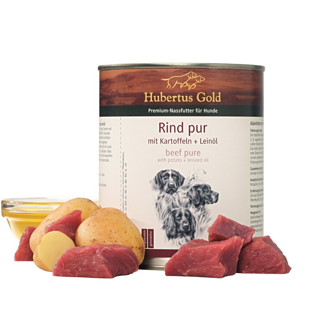 Hubertus Gold vieno baltymo begrūdis jautienos konservas šunims 800g kaina ir informacija | Konservai šunims | pigu.lt