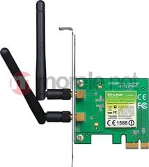 Адаптер TP-LINK Wireless N PCI Express 300 Мбит/с TL-WN881ND цена и информация | Маршрутизаторы (роутеры) | pigu.lt