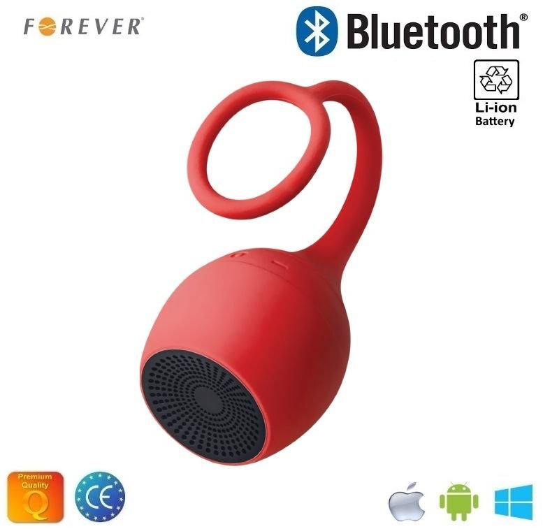 Forever BS-310 Bluetooth, raudona kaina ir informacija | Garso kolonėlės | pigu.lt