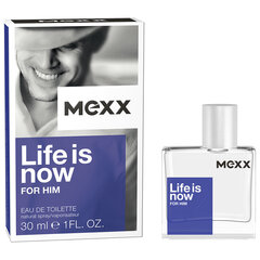 Туалетная вода Mexx Life Is Now For Him EDT для мужчин, 30 мл цена и информация | Мужские духи | pigu.lt